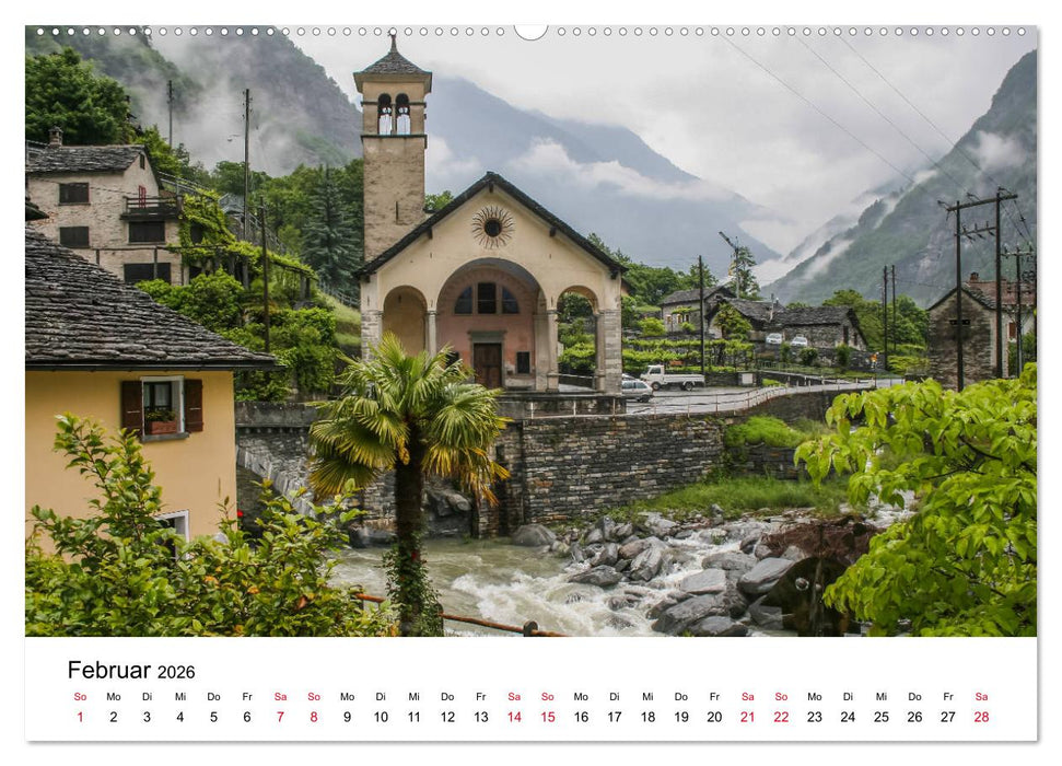 Valle Maggia - Entdecken Sie das Maggiatal im Tessin (CALVENDO Premium Wandkalender 2026)