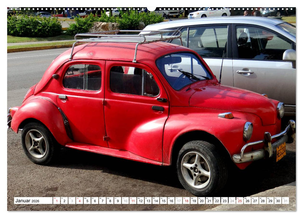 RENAULT 4CV - Frankreichs Käfer auf Kuba (CALVENDO Premium Wandkalender 2026)