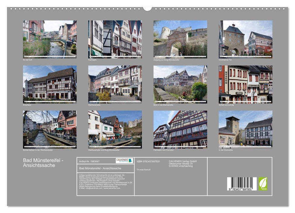 Bad Münstereifel - Ansichtssache (CALVENDO Premium Wandkalender 2026)