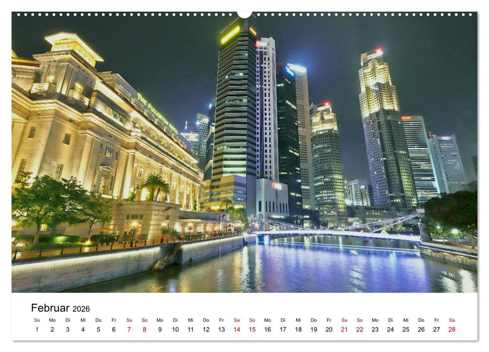 Singapur - Perle Südostasiens (CALVENDO Wandkalender 2026)