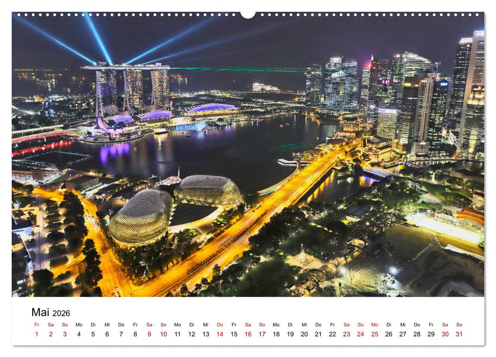 Singapur - Perle Südostasiens (CALVENDO Wandkalender 2026)