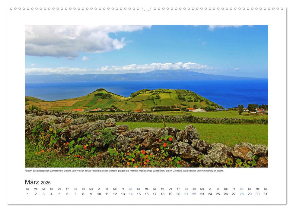 Azoren-Insel Sao Jorge – traumhafte Fajas auf dem grünsten Eiland Portugals (CALVENDO Premium Wandkalender 2026)