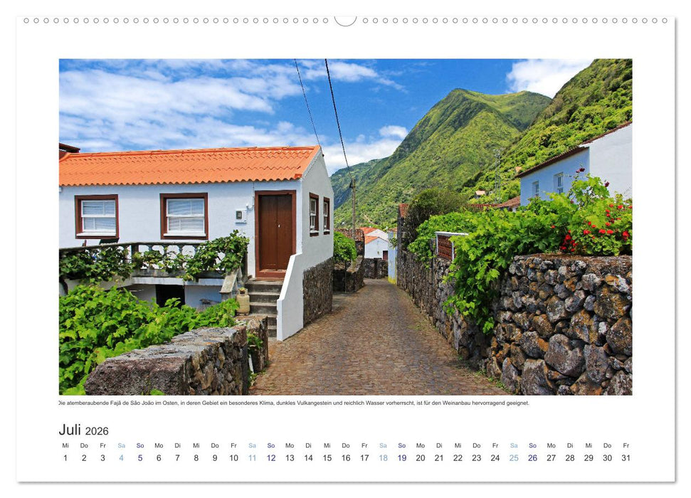 Azoren-Insel Sao Jorge – traumhafte Fajas auf dem grünsten Eiland Portugals (CALVENDO Premium Wandkalender 2026)