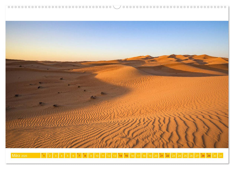 Die Wüste von Dubai (CALVENDO Premium Wandkalender 2026)