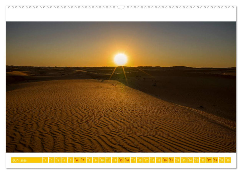 Die Wüste von Dubai (CALVENDO Premium Wandkalender 2026)