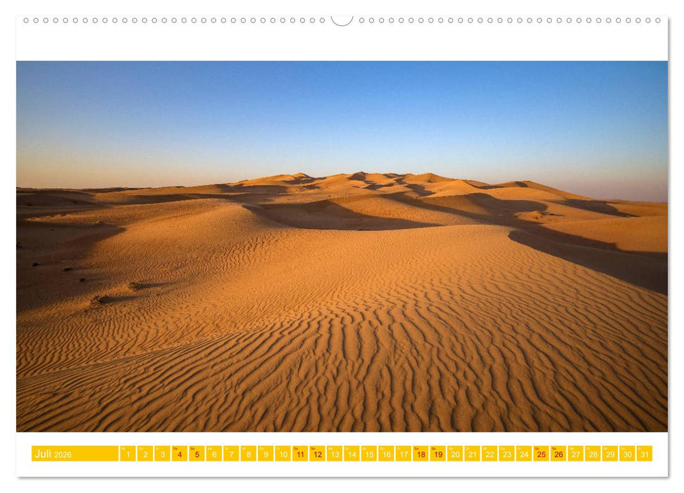 Die Wüste von Dubai (CALVENDO Premium Wandkalender 2026)