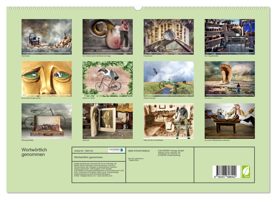 Wortwörtlich genommen (CALVENDO Premium Wandkalender 2026)