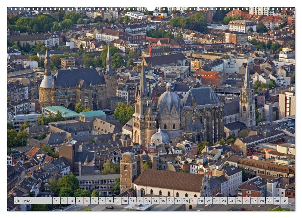 Aachen aus der Luft - Eine Fahrt mit dem Heißluftballon (CALVENDO Premium Wandkalender 2026)