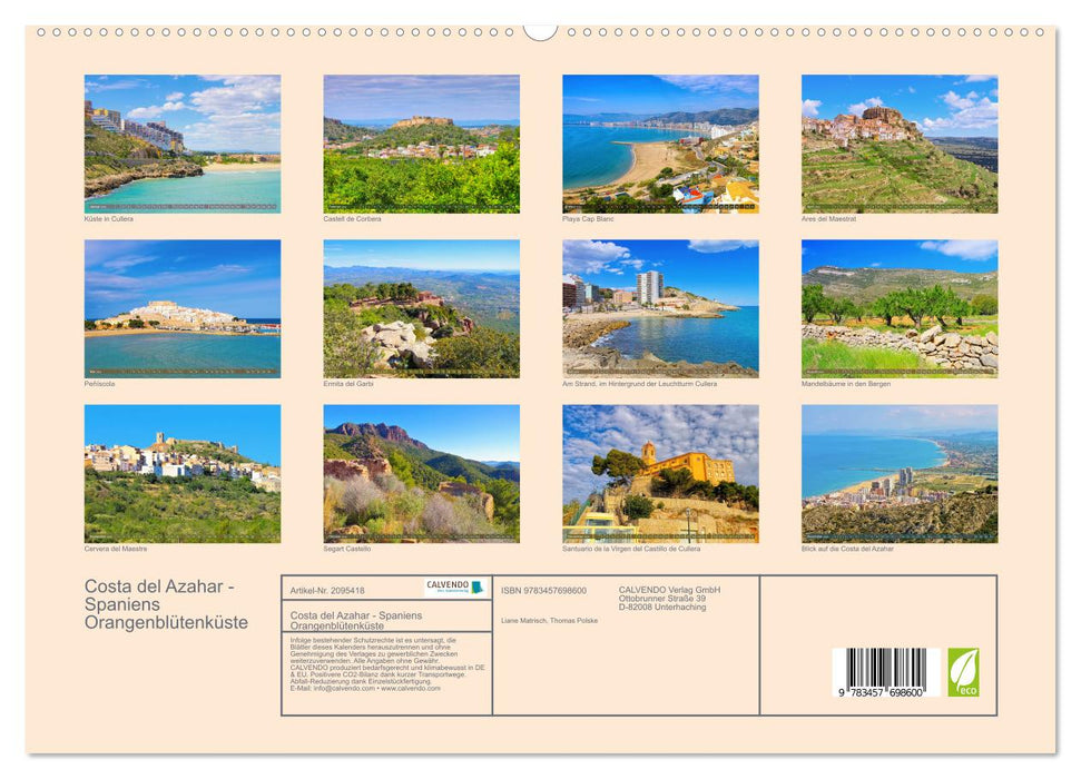 Costa del Azahar - Spaniens Orangenblütenküste (CALVENDO Premium Wandkalender 2026)