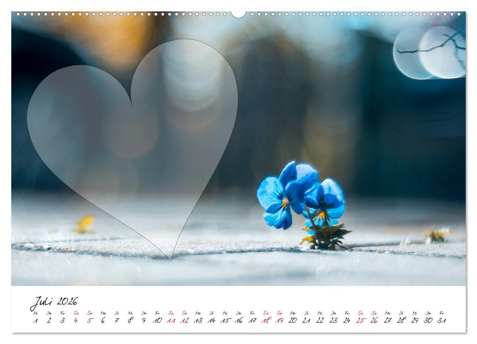 Blauer Blütentraum - Bastelkalender (CALVENDO Premium Wandkalender 2026)