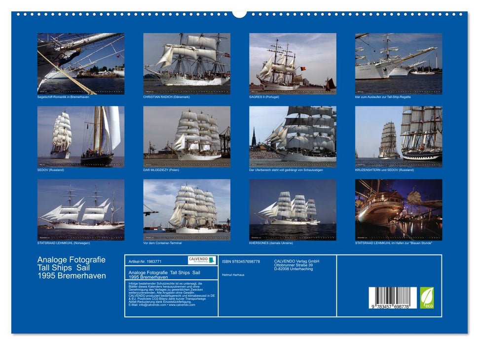 Analoge Fotografie Tall Ships Sail 1995 Bremerhaven (CALVENDO Premium Wandkalender 2026)