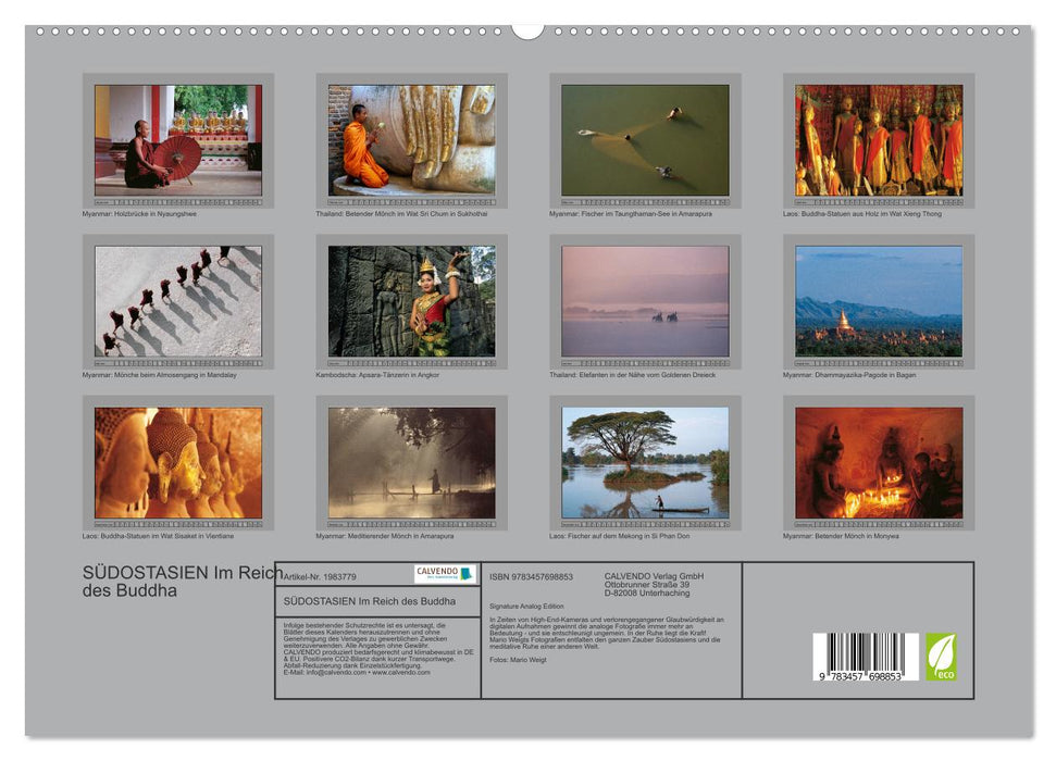 SÜDOSTASIEN Im Reich des Buddha (CALVENDO Premium Wandkalender 2026)
