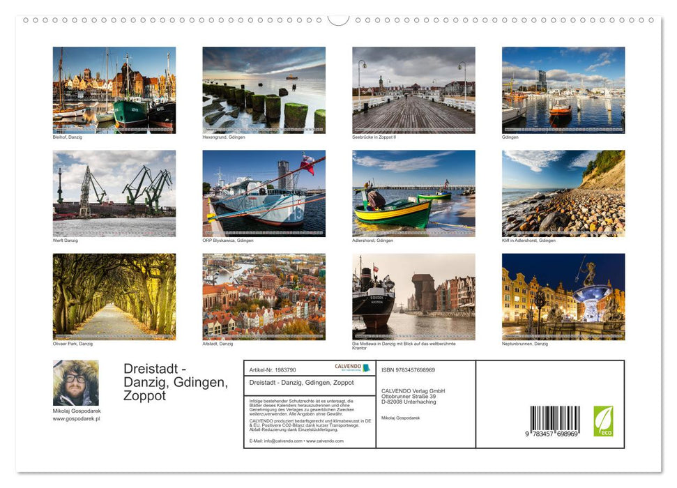 Dreistadt - Danzig, Gdingen, Zoppot (CALVENDO Premium Wandkalender 2026)