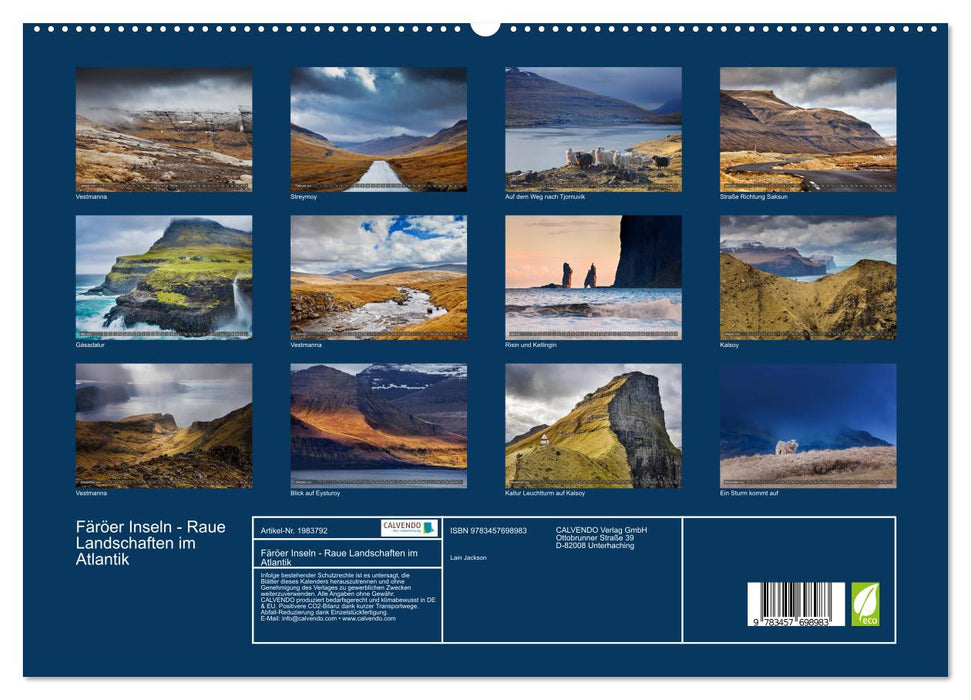 Färöer Inseln - Raue Landschaften im Atlantik (CALVENDO Premium Wandkalender 2026)