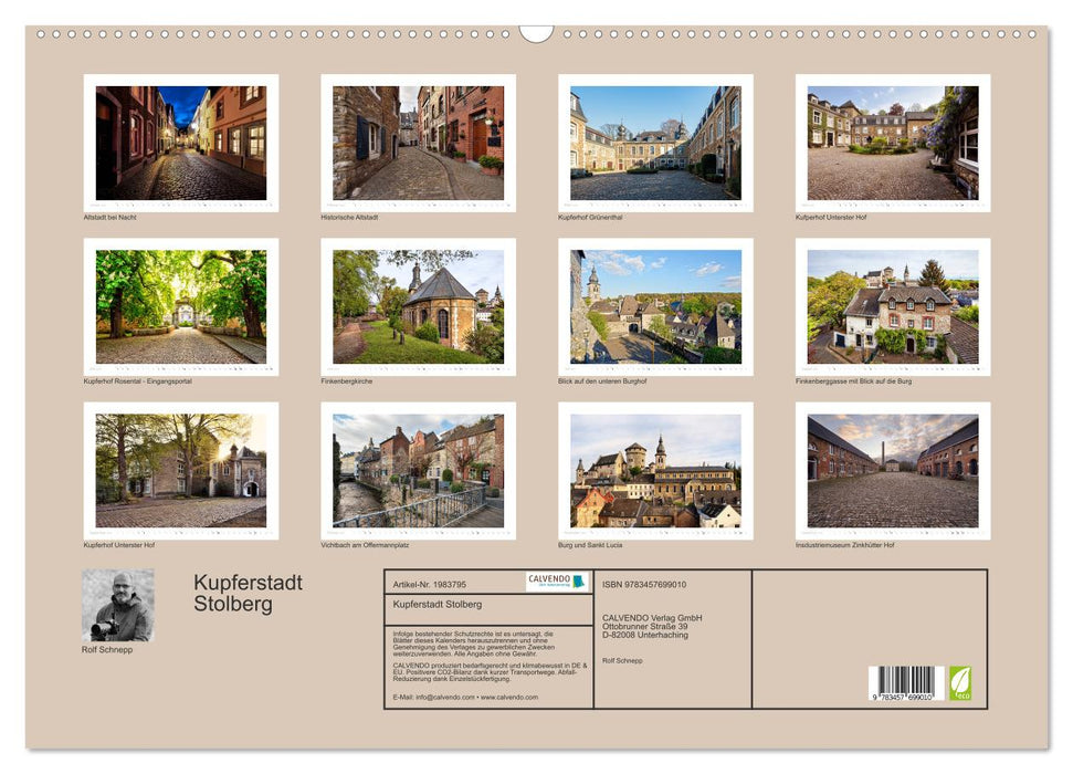Kupferstadt Stolberg (CALVENDO Wandkalender 2026)