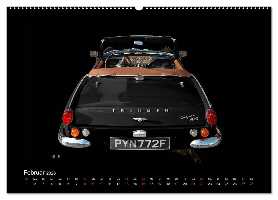 2026 Oldtimer by aRi F. (CALVENDO Premium Wandkalender 2026)