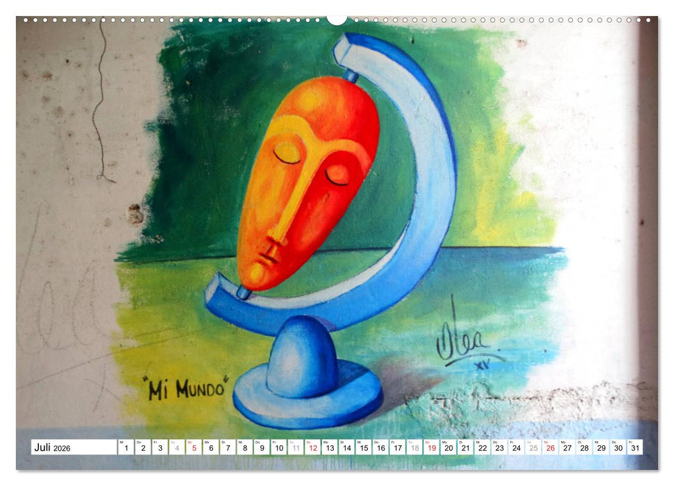 Gesichter Kubas - Havanna Graffiti (CALVENDO Premium Wandkalender 2026)
