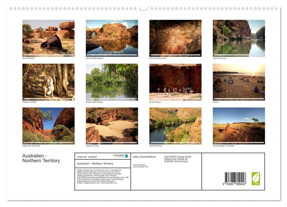 Australien - Northern Territory (CALVENDO Premium Wandkalender 2026)