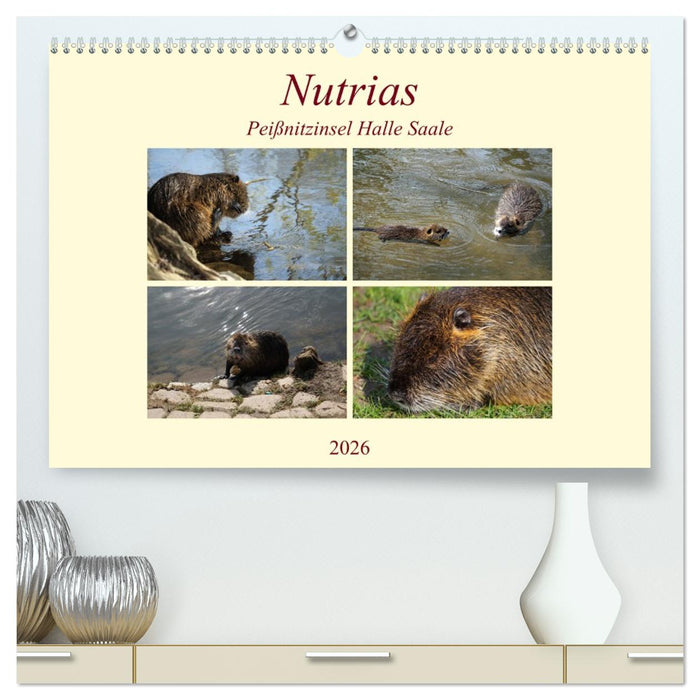 Nutrias Peißnitzinsel Halle Saale (CALVENDO Premium Wandkalender 2026)