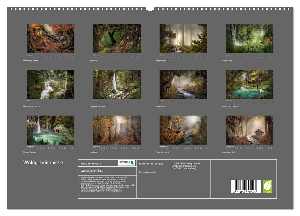 Waldgeheimnisse (CALVENDO Premium Wandkalender 2026)