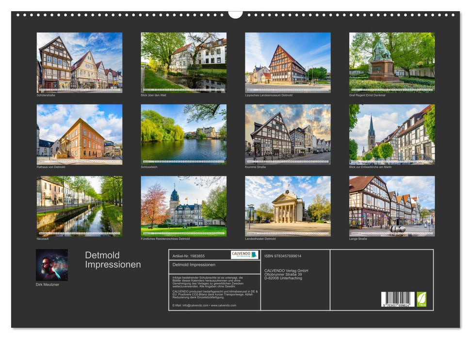 Detmold Impressionen (CALVENDO Wandkalender 2026)