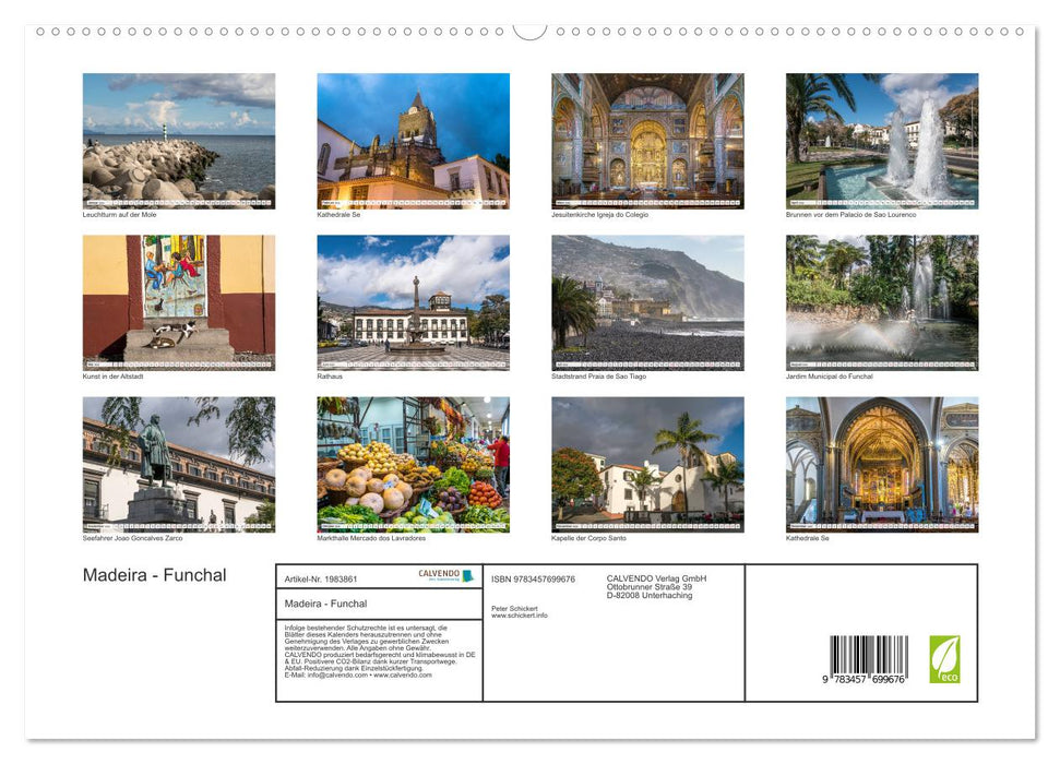 Madeira - Funchal (CALVENDO Premium Wandkalender 2026)