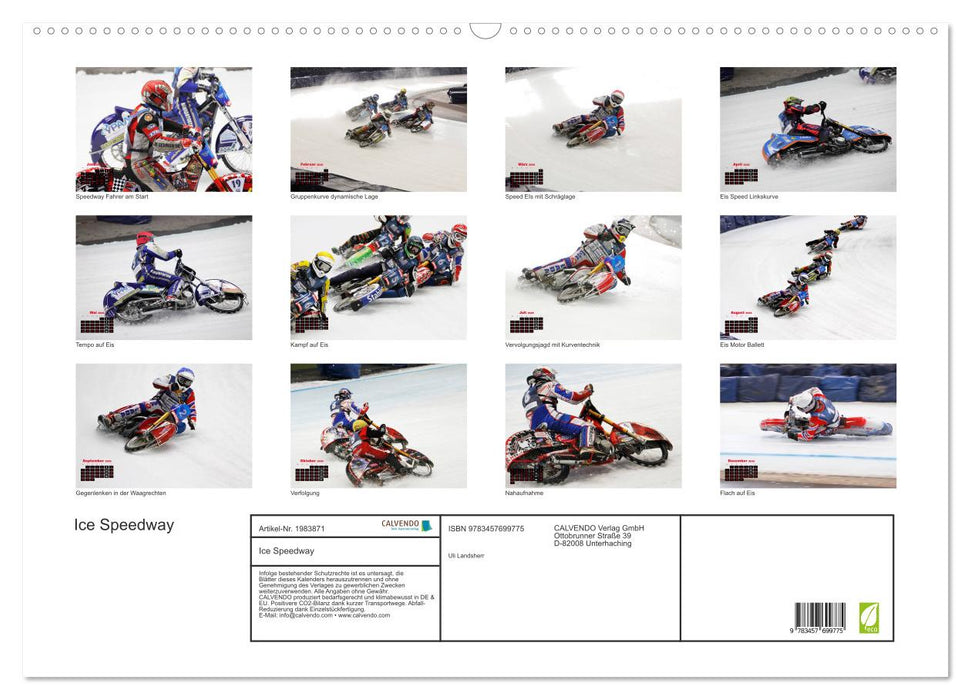 Ice Speedway (CALVENDO Wandkalender 2026)