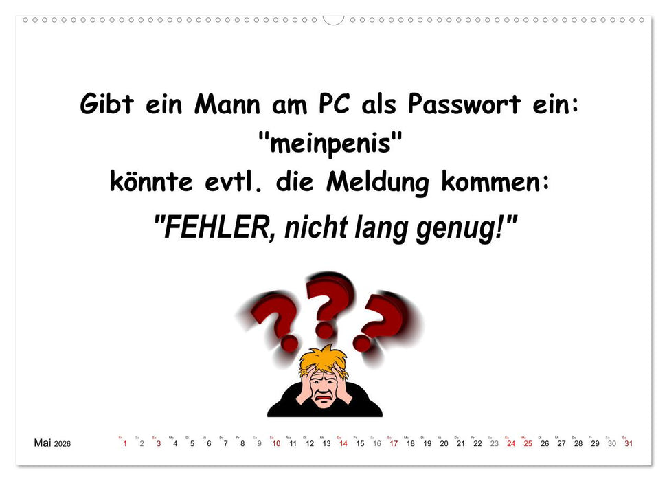 Was Frauen über Männer denken (CALVENDO Premium Wandkalender 2026)