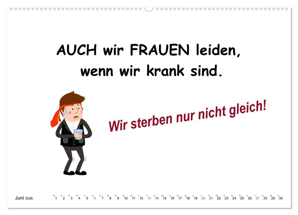 Was Frauen über Männer denken (CALVENDO Premium Wandkalender 2026)