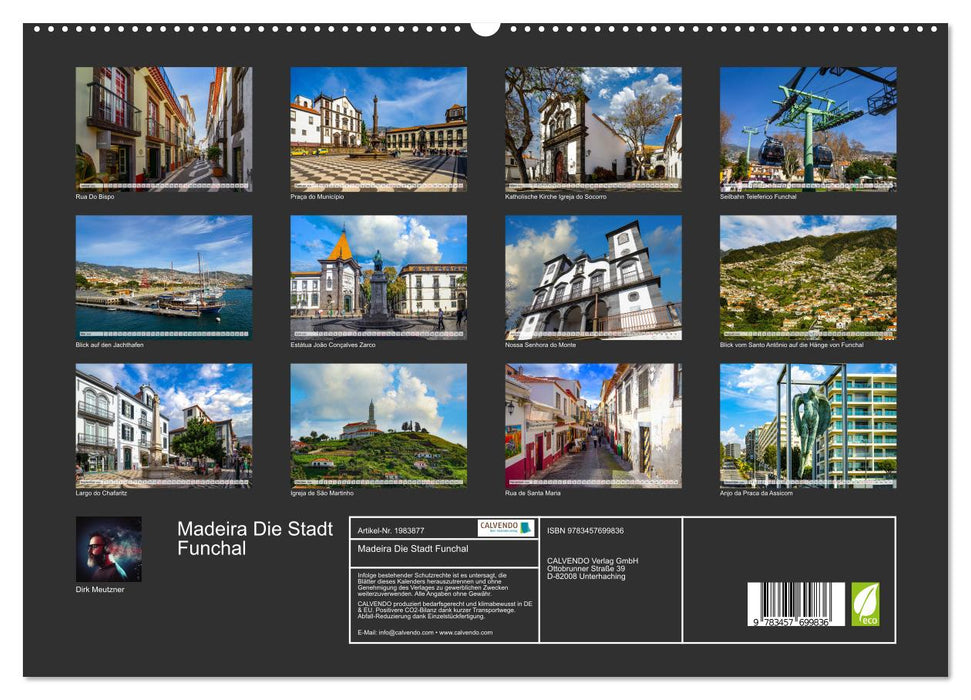 Madeira Die Stadt Funchal (CALVENDO Premium Wandkalender 2026)