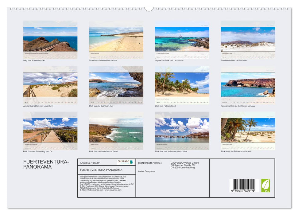 FUERTEVENTURA-PANORAMA (CALVENDO Premium Wandkalender 2026)