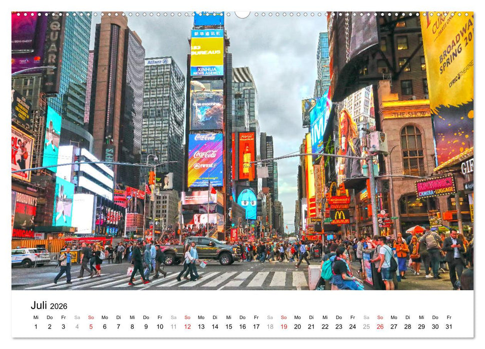 New York - New York. Impressionen der Mega-City (CALVENDO Premium Wandkalender 2026)