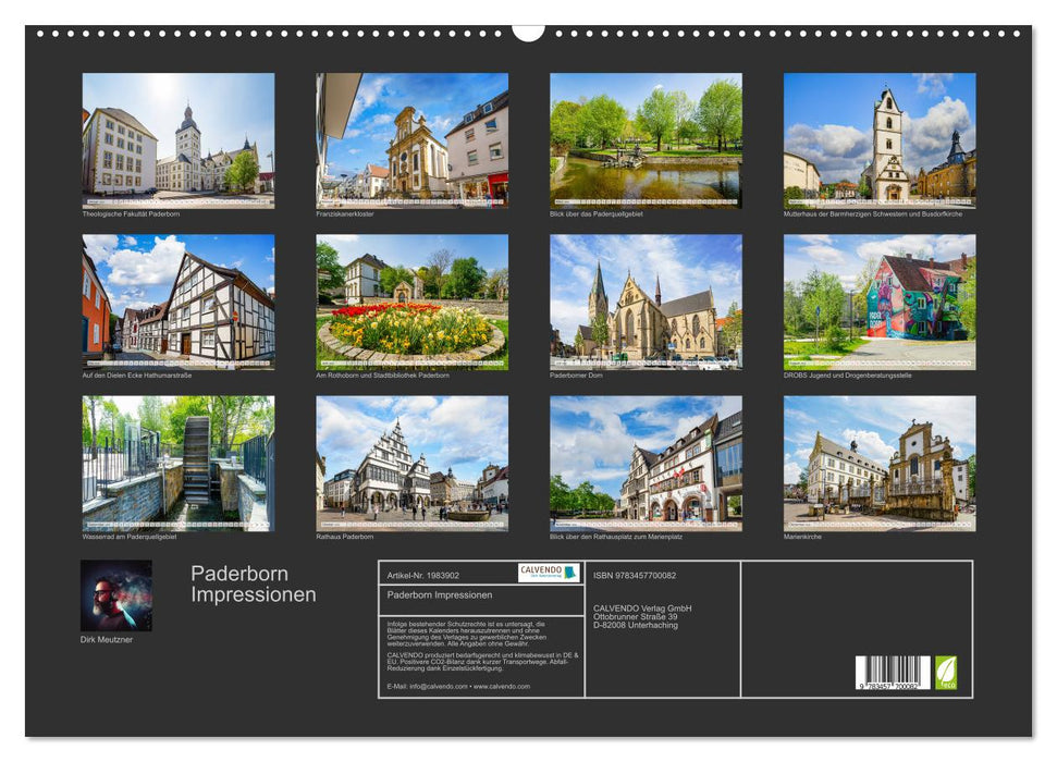 Paderborn Impressionen (CALVENDO Wandkalender 2026)