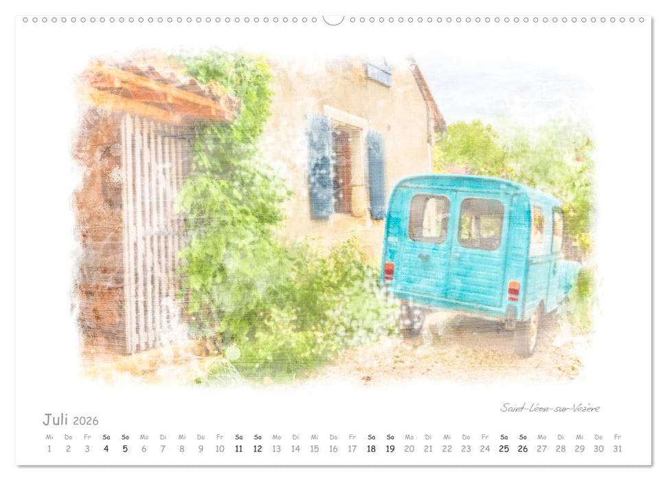 Romantisches Périgord (CALVENDO Premium Wandkalender 2026)