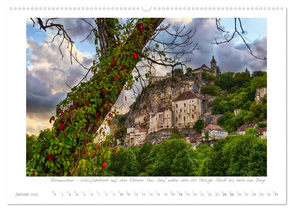 Sehnsucht Perigord - Frankreichs Südwesten an der Dordogne (CALVENDO Premium Wandkalender 2026)