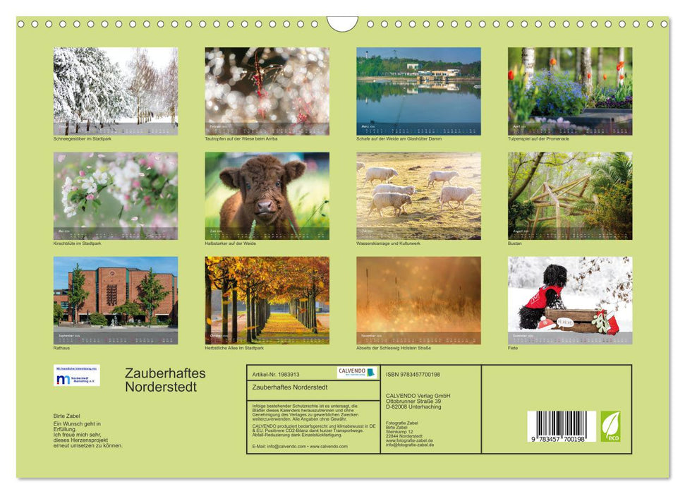 Zauberhaftes Norderstedt (CALVENDO Wandkalender 2026)