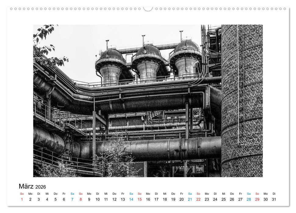 Die große Stille – Industriekultur im Revier (CALVENDO Premium Wandkalender 2026)
