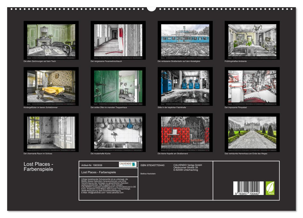 Lost Places - Farbenspiele (CALVENDO Premium Wandkalender 2026)