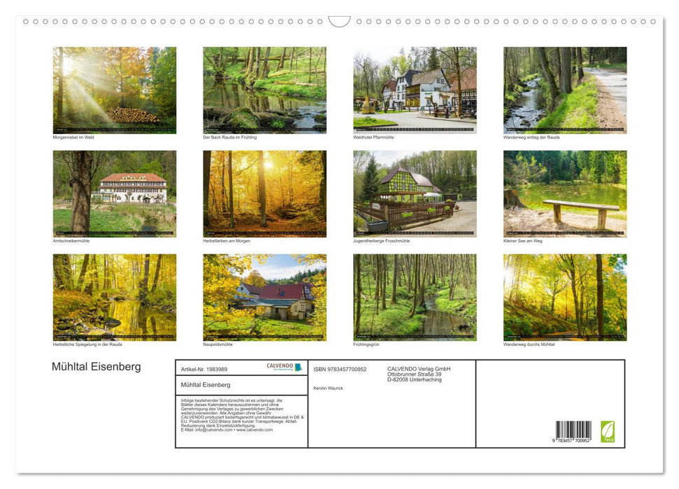 Mühltal Eisenberg (CALVENDO Wandkalender 2026)
