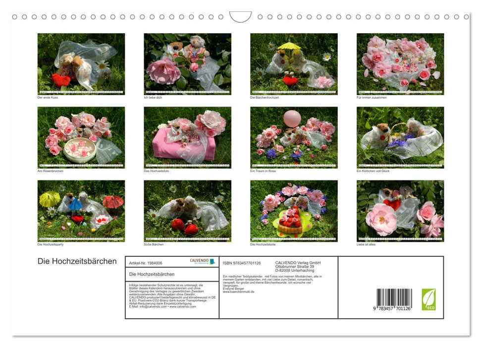 Die Hochzeitsbärchen (CALVENDO Wandkalender 2026)