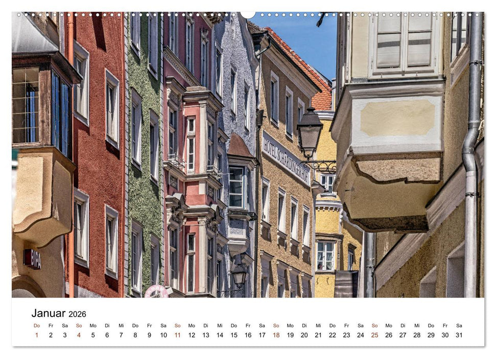 Sonniges Schärding, Barockstadt am Inn (CALVENDO Premium Wandkalender 2026)