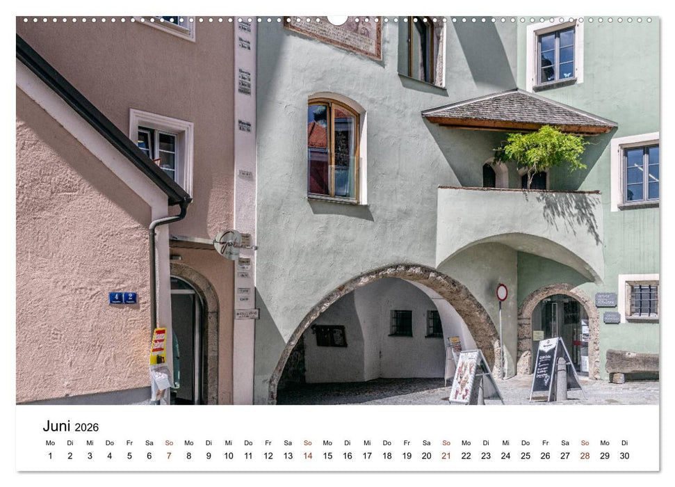 Sonniges Schärding, Barockstadt am Inn (CALVENDO Premium Wandkalender 2026)