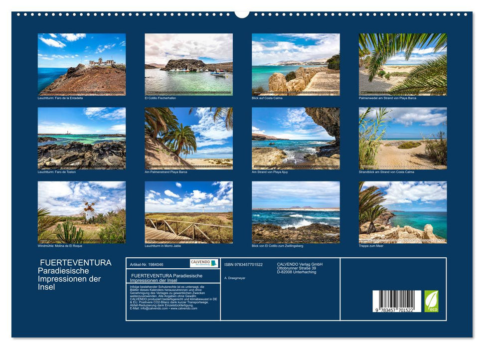 FUERTEVENTURA Paradiesische Impressionen der Insel (CALVENDO Premium Wandkalender 2026)