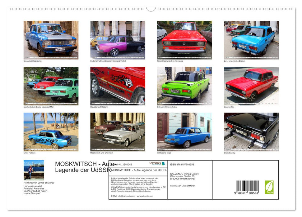 MOSKWITSCH - Auto-Legende der UdSSR (CALVENDO Premium Wandkalender 2026)