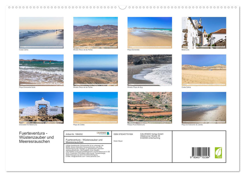 Fuerteventura - Wüstenzauber und Meeresrauschen (CALVENDO Premium Wandkalender 2026)