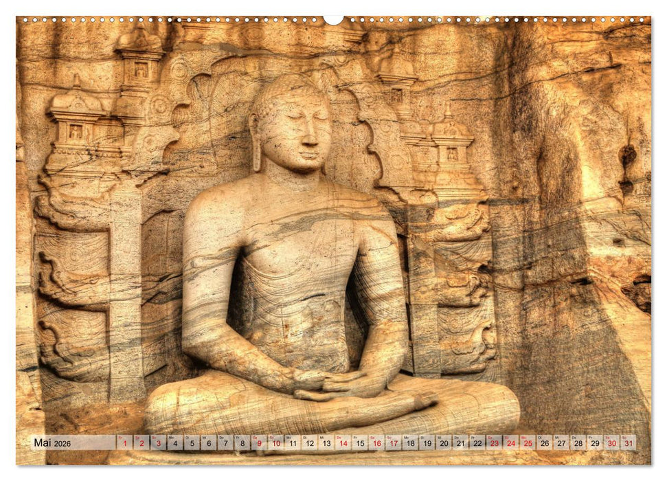 Sri Lanka - Tempel, Tee und Elefanten (CALVENDO Premium Wandkalender 2026)