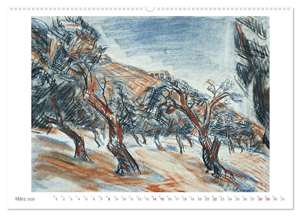 Landschaft im Licht. Daniel Wohlgemuth 1876-1967 (CALVENDO Wandkalender 2026)