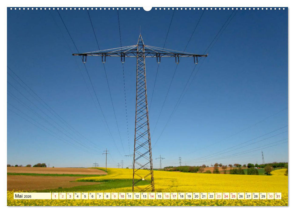 Strommasten - Wege des Stroms (CALVENDO Premium Wandkalender 2026)