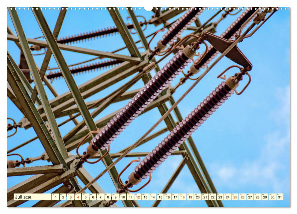 Strommasten - Wege des Stroms (CALVENDO Premium Wandkalender 2026)