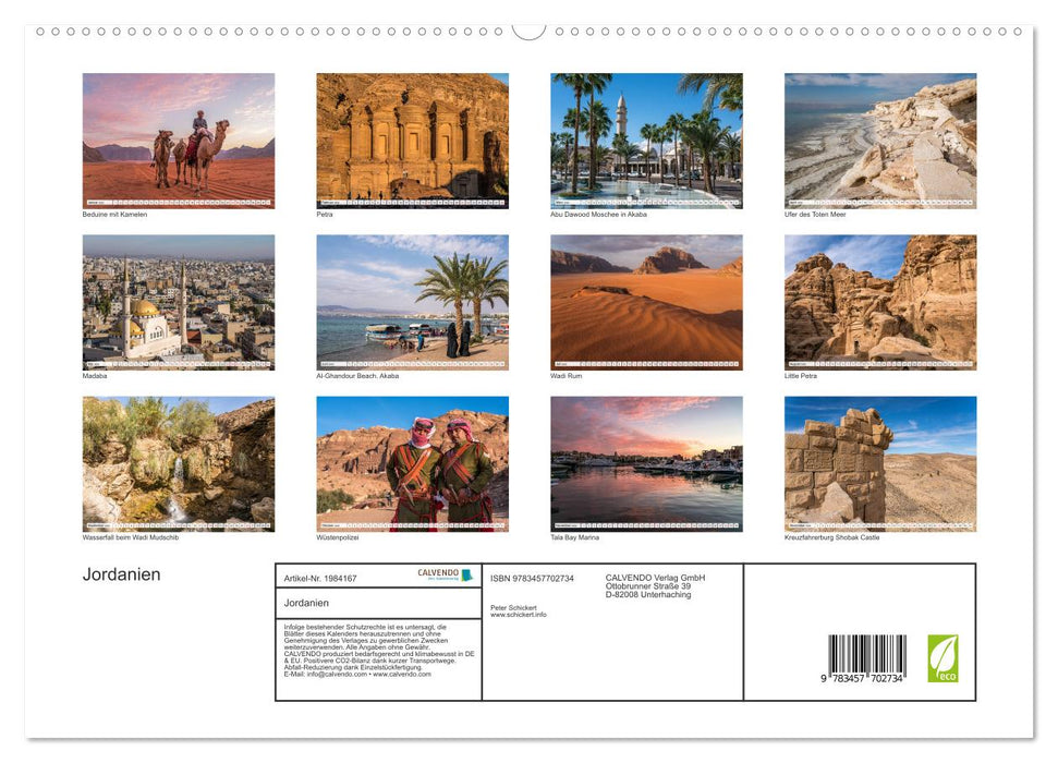 Jordanien (CALVENDO Premium Wandkalender 2026)